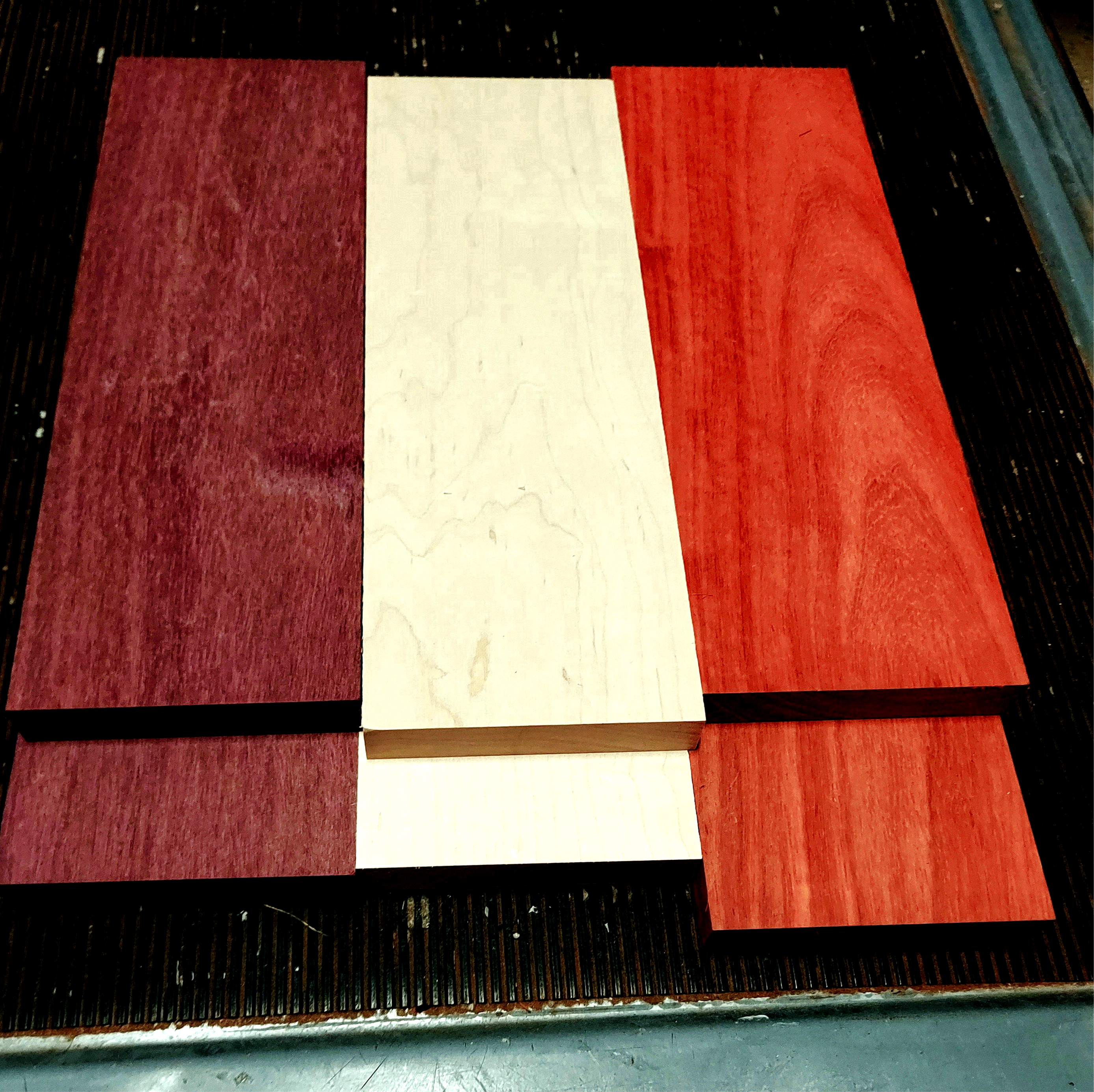 Multipak 6 Kiln Dried Maple, Purpleheart, Padauk Thins 12