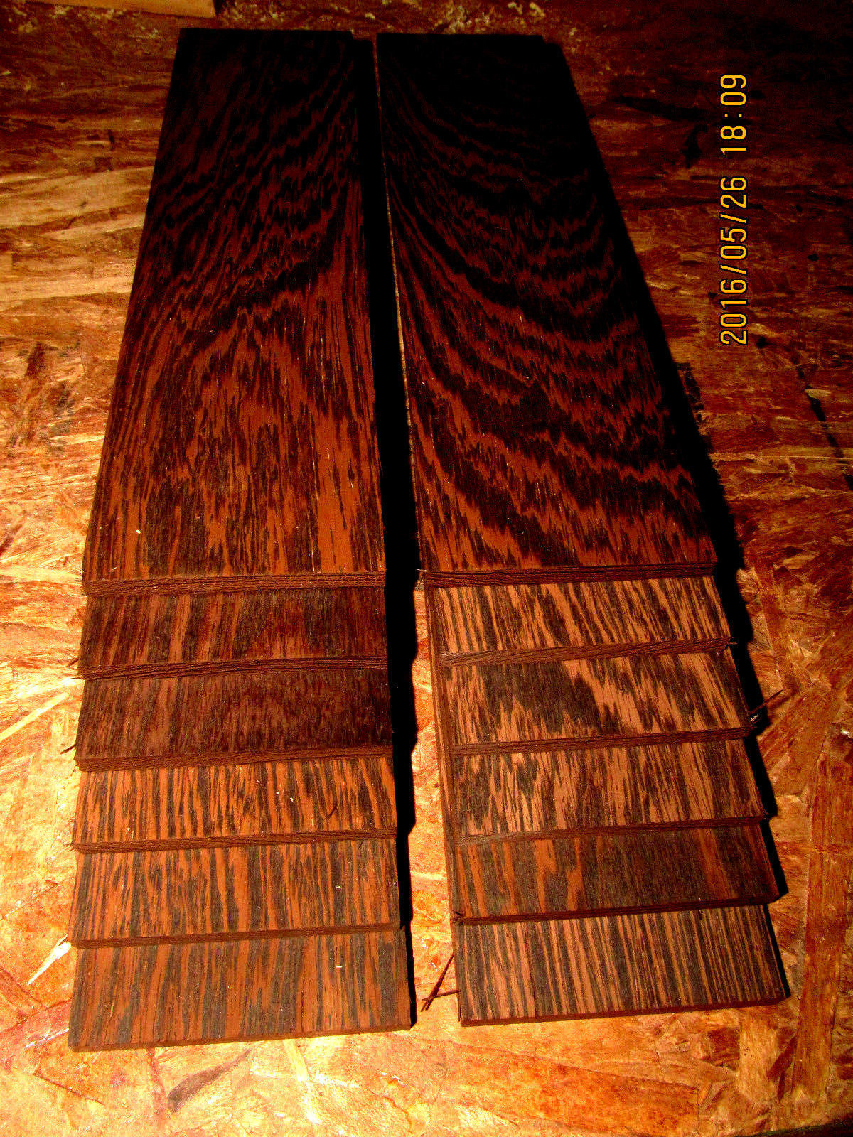 16 PIECES KILN DRIED SANDED EXOTIC WENGE thins 12