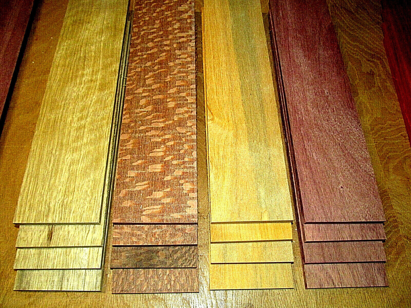 16 Kiln Dried Sanded Leopardwood, Lemonaballi, Limba and Sapele Thins 12