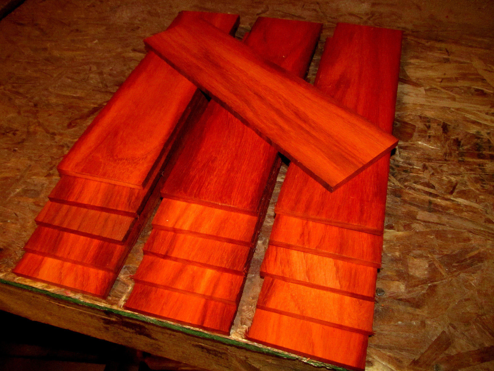 36 Kiln Dried Padauk Sanded Thins 12