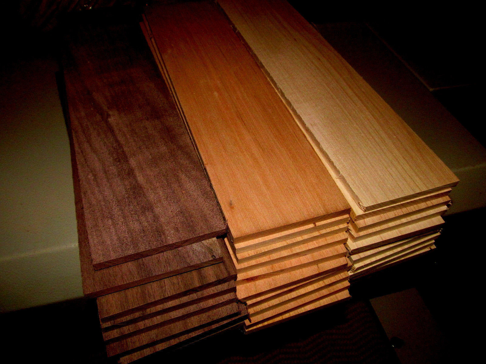 MULTIPAK (9) KILN DRIED SANDED THIN WALNUT, CHERRY, & MAPLE 12