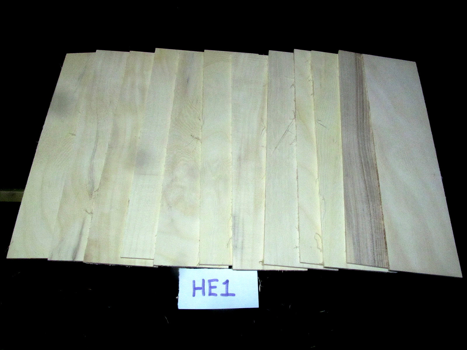 TWELVE (12) THIN KILN DRIED HACKBERRY SCROLL WOOD LUMBER  12
