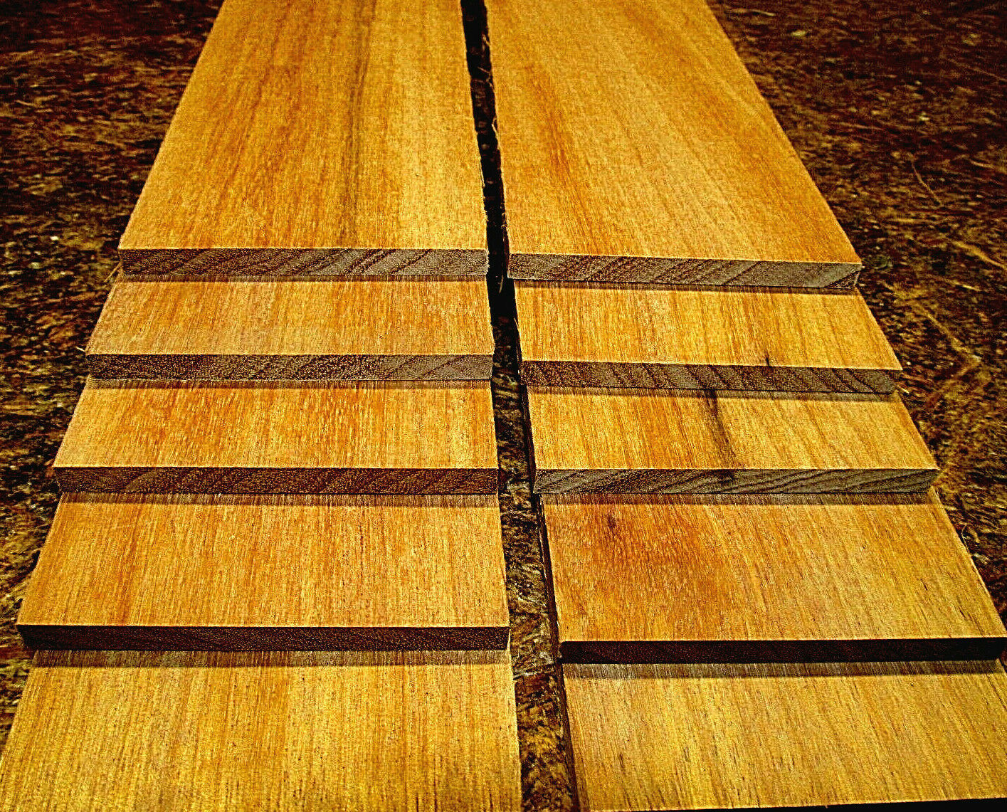 TEN THIN KILN DRIED GARLICWOOD SCROLL WOOD LUMBER 12