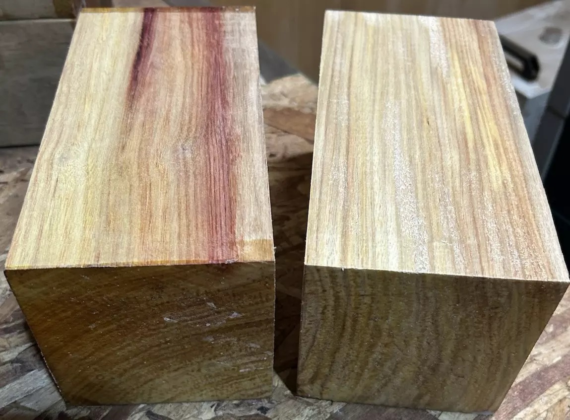 Two Beautiful Exotic Kiln Dried Canarywood Turning Blank 4