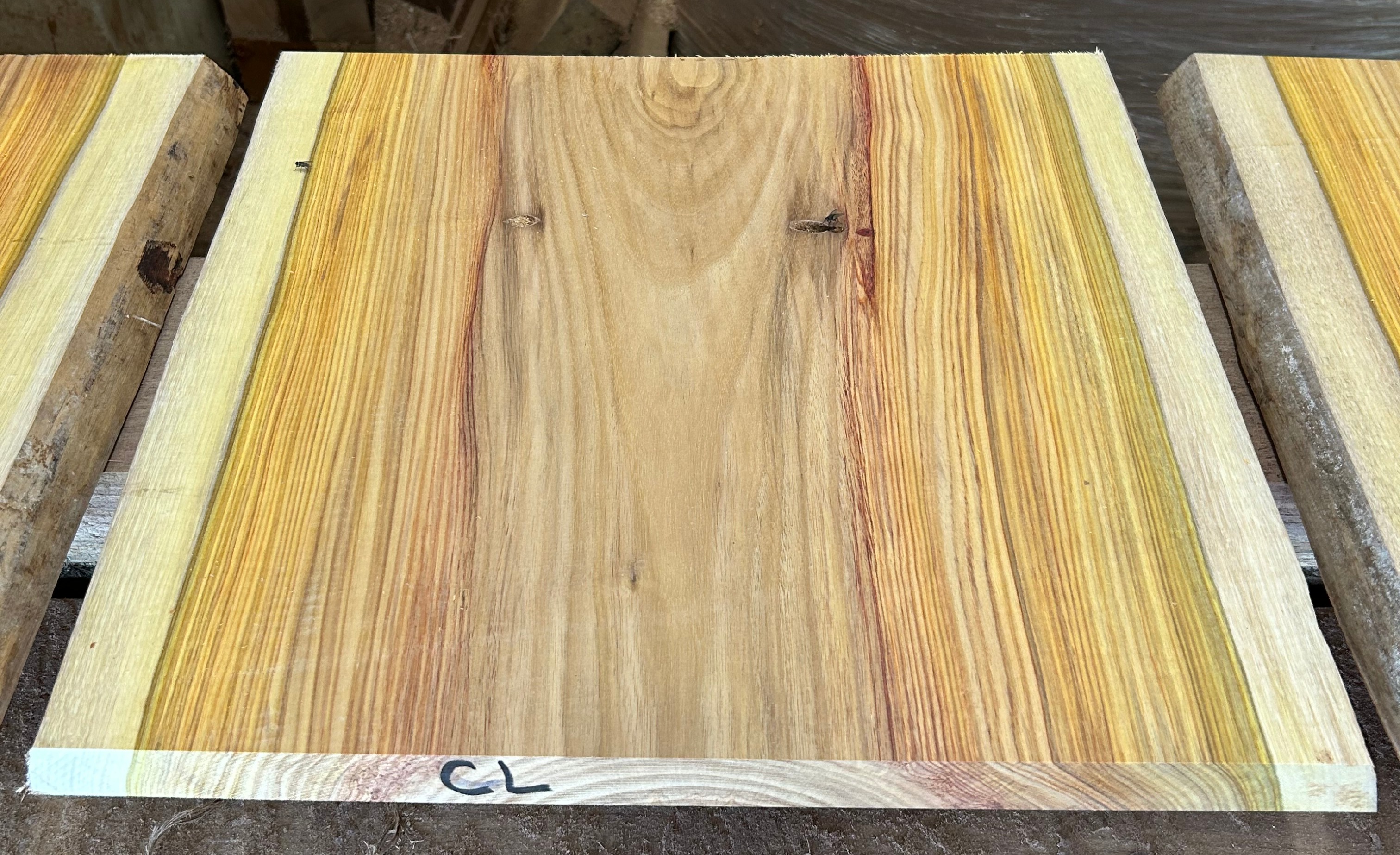 BEAUTIFUL CANARYWOOD NATURAL EDGE SLAB 18