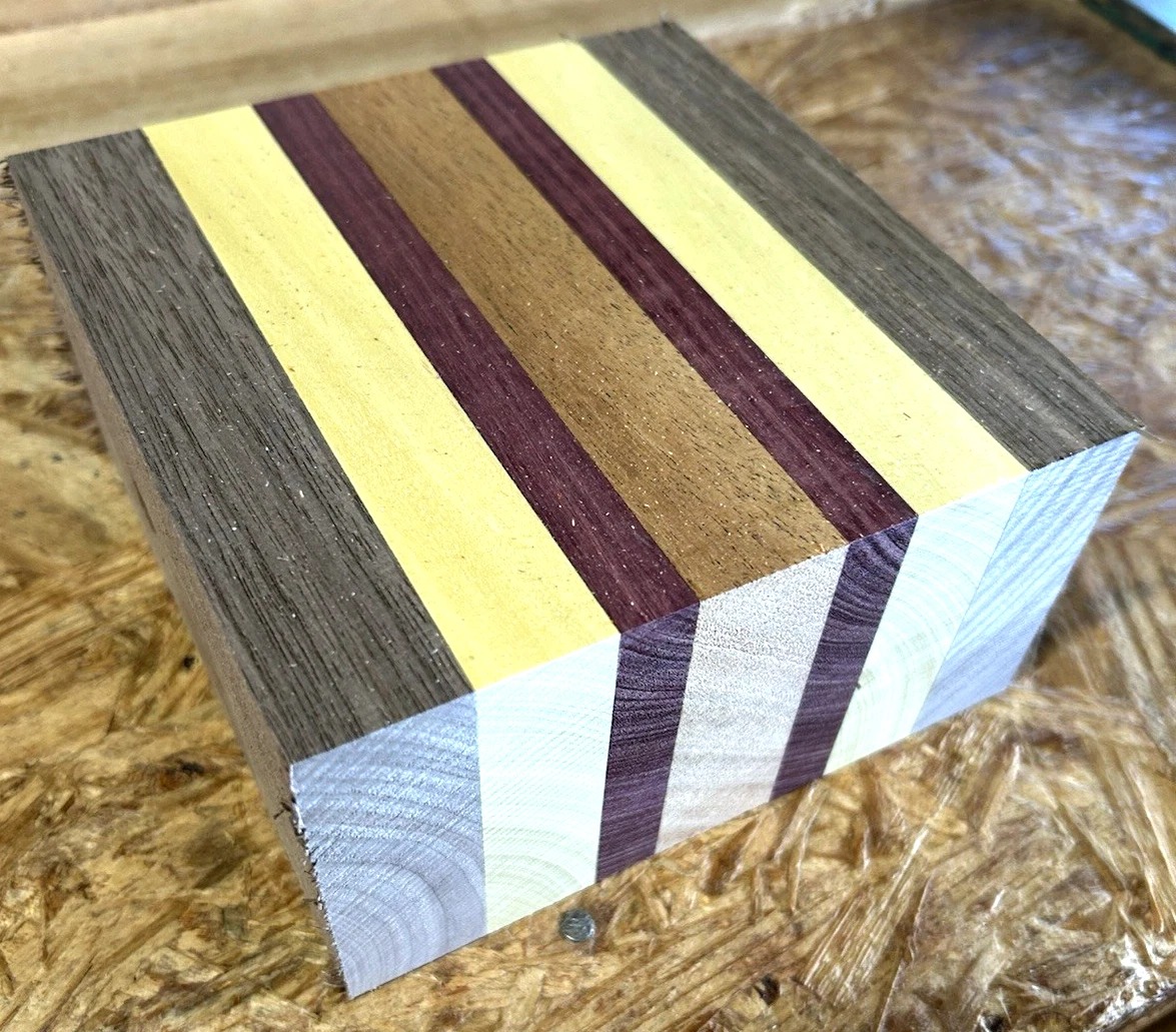 KILN DRIED YELLOWHEART WALNUT PURPLEHEART MAHOGANY LAMINATED BOWL BLANKS 6