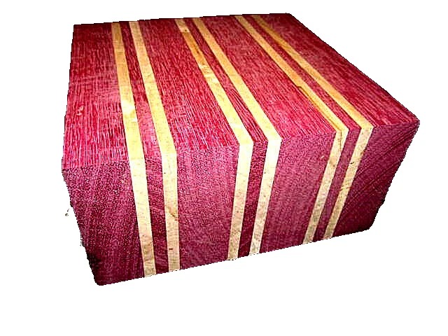 KILN DRIED PURPLEHEART & MAPLE LAMINATED BOWL BLANKS 6
